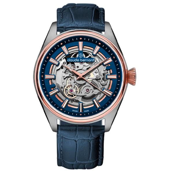 Ceas de mână pentru bărbați Claude Bernard 85309-357RC-BUIR Mecanic / 42 mm photo 1 Ceas de mână pentru bărbați Claude Bernard 85309-357RC-BUIR Mecanic / 42 mm photo 1