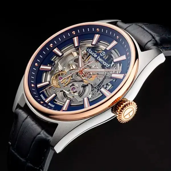Ceas de mână pentru bărbați Claude Bernard 85309-357RC-BUIR Mecanic / 42 mm photo 2 Ceas de mână pentru bărbați Claude Bernard 85309-357RC-BUIR Mecanic / 42 mm photo 2