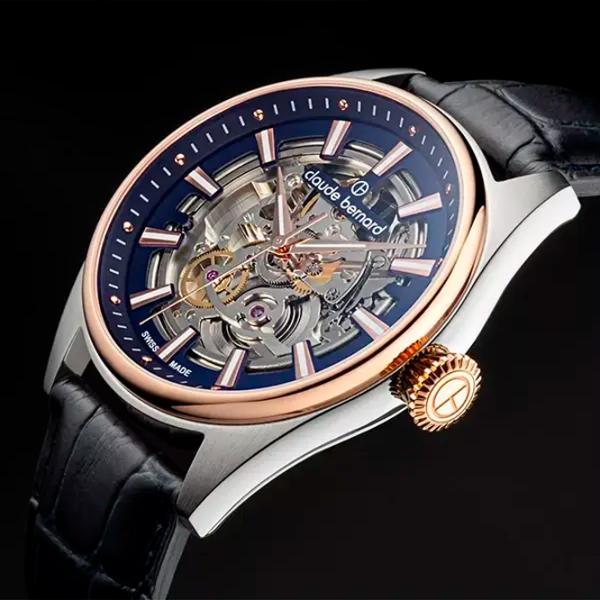 Ceas de mână pentru bărbați Claude Bernard 85309-357RC-BUIR Mecanic / 42 mm photo 2 Ceas de mână pentru bărbați Claude Bernard 85309-357RC-BUIR Mecanic / 42 mm photo 2
