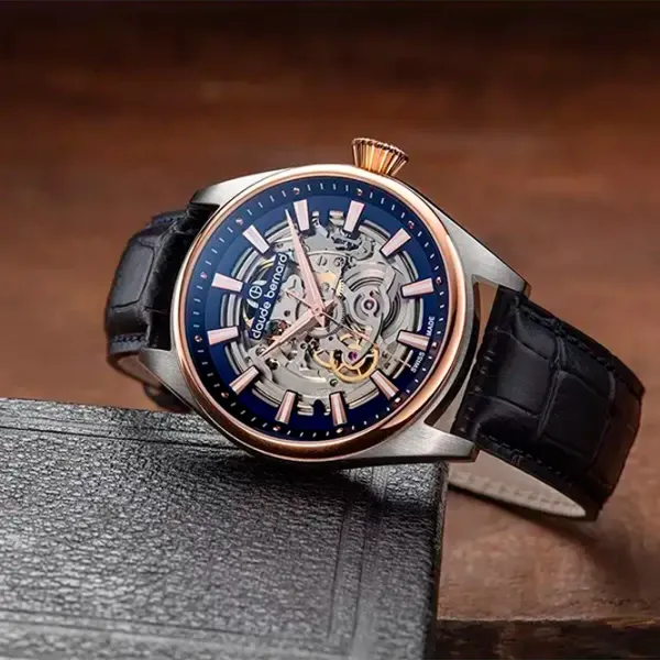Ceas de mână pentru bărbați Claude Bernard 85309-357RC-BUIR Mecanic / 42 mm photo 3 Ceas de mână pentru bărbați Claude Bernard 85309-357RC-BUIR Mecanic / 42 mm photo 3