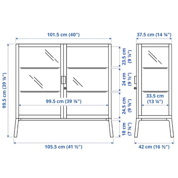 Витрина для гостиной Ikea Milsbo Металл / Anthracite photo 6 Витрина для гостиной Ikea Milsbo Металл / Anthracite photo 6