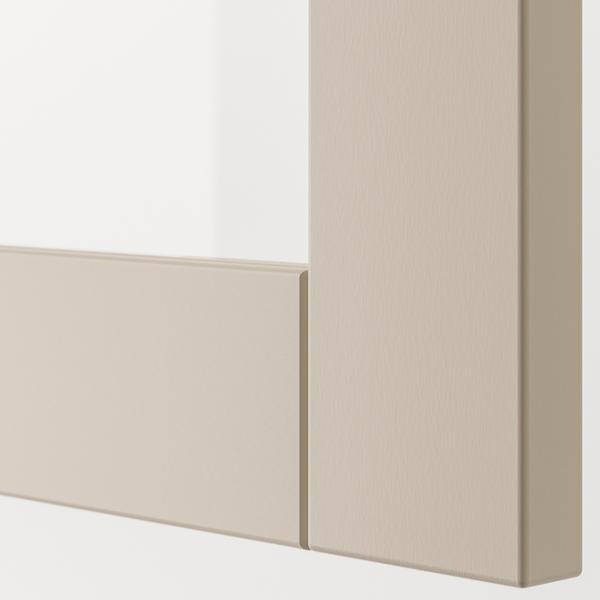 Dulap cu vitrină Ikea Besta Sticlă / Beige photo 4