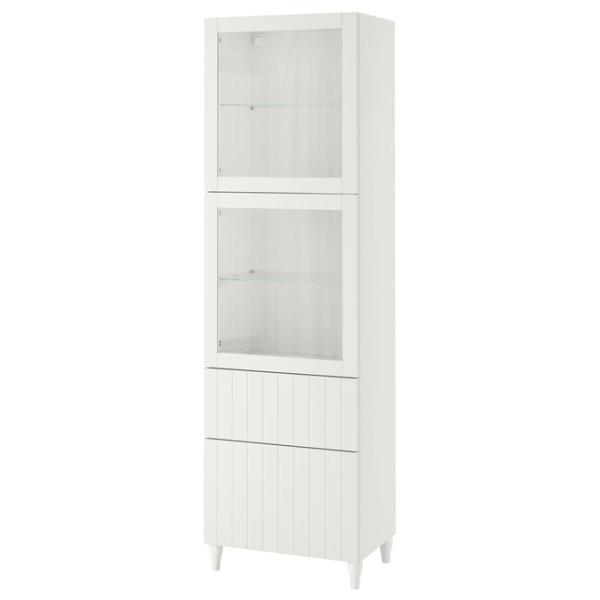 Dulap cu vitrină Ikea Besta PAL / White photo 1 Dulap cu vitrină Ikea Besta PAL / White photo 1