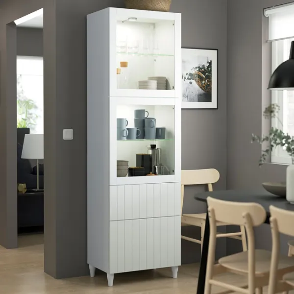 Dulap cu vitrină Ikea Besta PAL / White photo 2 Dulap cu vitrină Ikea Besta PAL / White photo 2