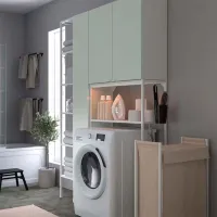 Стеллаж Ikea Enhet Белый-Светло-серо-зеленый / МДФ photo 2