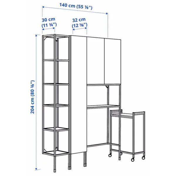 Etajeră Ikea Enhet White / MDF photo 5