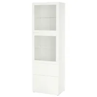 Витрина для гостиной Ikea Besta/Lappviken Стекло / White