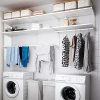 Стеллаж Ikea Boaxel Белый / Cталь photo 2