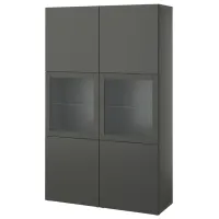 Витрина для гостиной Ikea Besta Стекло / Dark grey