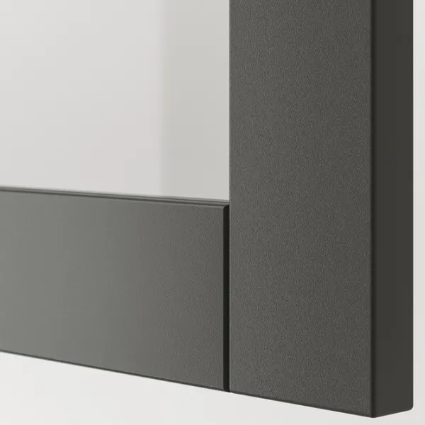 Dulap cu vitrină Ikea Besta Sticlă / Dark grey photo 4
