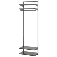 Стеллаж Ikea Boaxel Антрацит / Cталь
