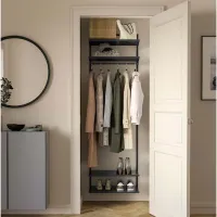 Etajeră Ikea Boaxel Anthracite / Oțel photo 3