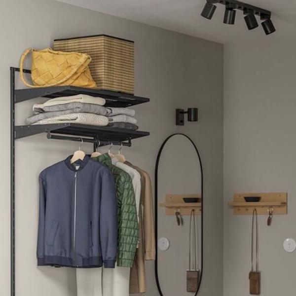 Etajeră Ikea Boaxel Anthracite / Oțel photo 2 Etajeră Ikea Boaxel Anthracite / Oțel photo 2