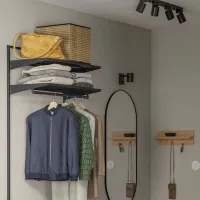 Стеллаж Ikea Boaxel Антрацит / Cталь photo 2