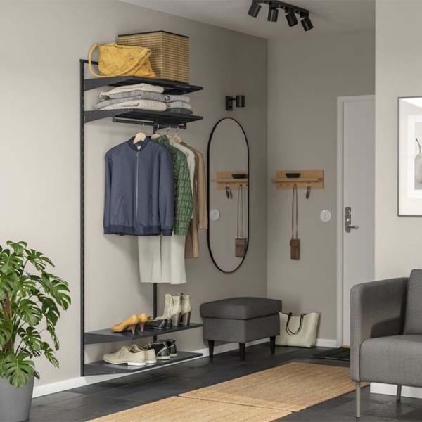 Etajeră Ikea Boaxel Anthracite / Oțel photo 4 Etajeră Ikea Boaxel Anthracite / Oțel photo 4