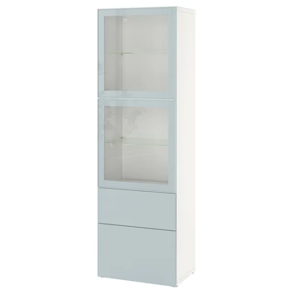 Dulap cu vitrină Ikea Besta/Selsviken PAL / Light Blue photo 1 Dulap cu vitrină Ikea Besta/Selsviken PAL / Light Blue photo 1