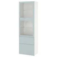 Витрина для гостиной Ikea Besta/Selsviken ДСП / Light Blue