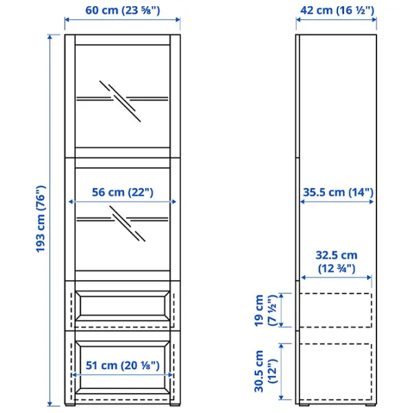 Dulap cu vitrină Ikea Besta/Selsviken PAL / Light Blue photo 5 Dulap cu vitrină Ikea Besta/Selsviken PAL / Light Blue photo 5