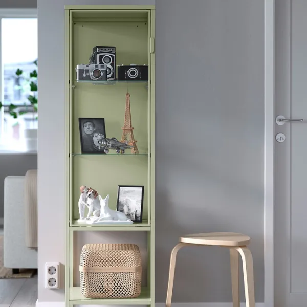 Dulap cu vitrină Ikea Rudsta  Metal / Light Green photo 2