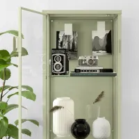 Dulap cu vitrină Ikea Rudsta Metal / Light Green photo 3