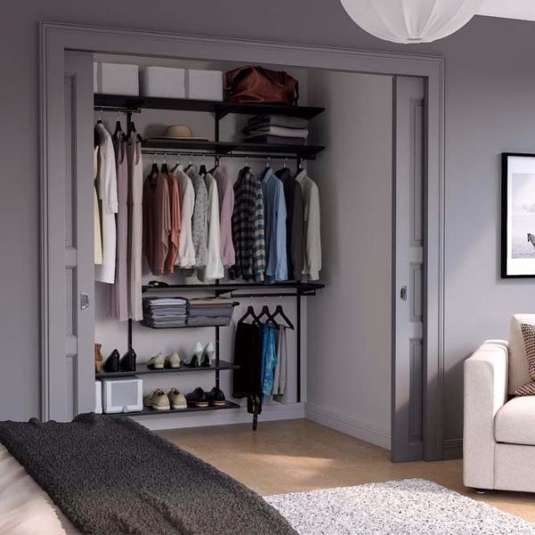 Стеллаж Ikea Boaxel Антрацит / ДСП  photo 3 Стеллаж Ikea Boaxel Антрацит / ДСП  photo 3