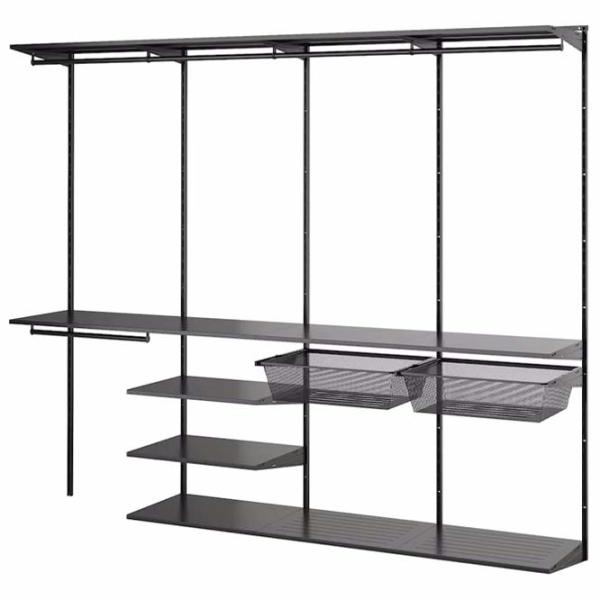 Etajeră Ikea Boaxel Anthracite / Oțel photo 1 Etajeră Ikea Boaxel Anthracite / Oțel photo 1