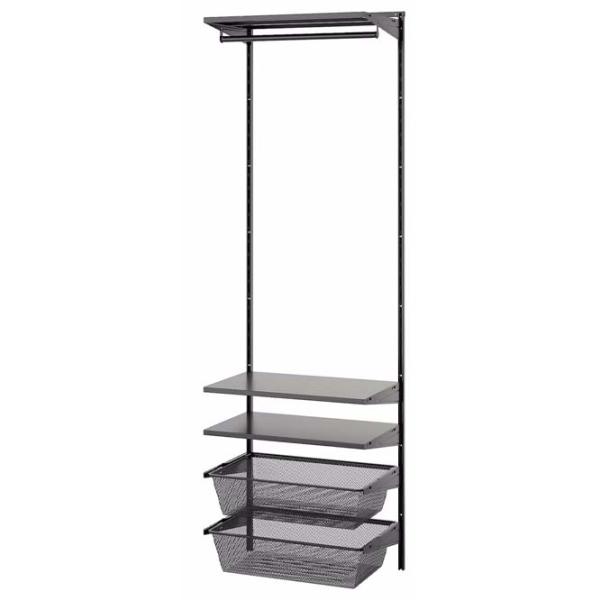 Etajeră Ikea Boaxel Anthracite / Oțel photo 1 Etajeră Ikea Boaxel Anthracite / Oțel photo 1
