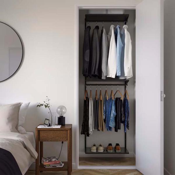 Etajeră Ikea Boaxel Anthracite / Oțel photo 2 Etajeră Ikea Boaxel Anthracite / Oțel photo 2