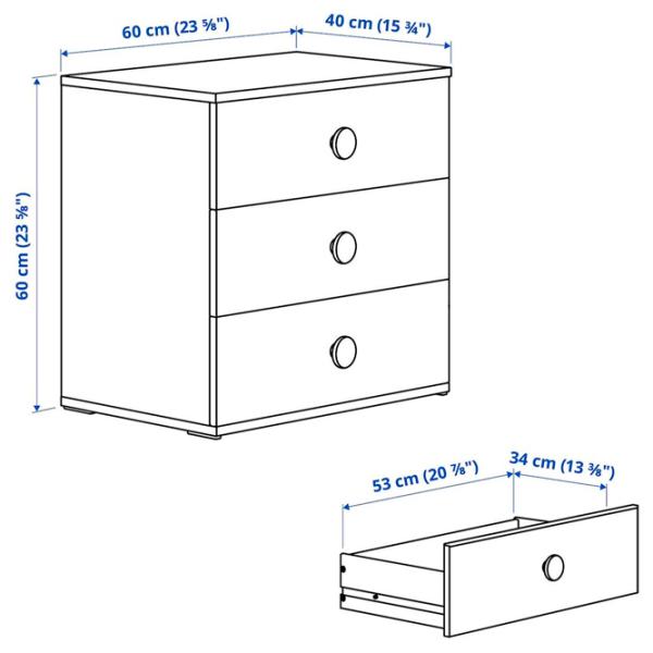 Комод Ikea Godishus 60 x 60 x 40см / МДФ / Белый photo 5