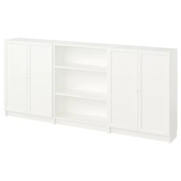 Comodă Ikea Billy/Oxberg 106 x 240 x 30 / MDF / Alb photo 1