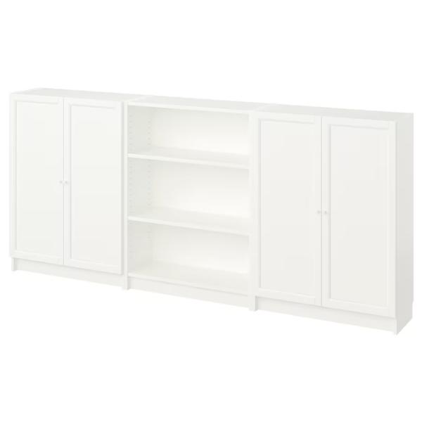 Comodă Ikea Billy/Oxberg 106 x 240 x 30 / MDF / Alb photo 1
