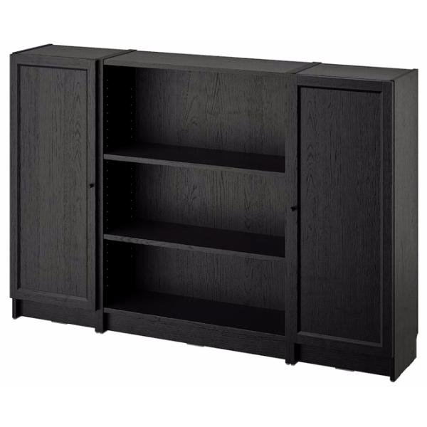 Comodă Ikea Billy/Oxberg 106 x 160 x 30 / MDF / Imitație Stejar Negru photo 1