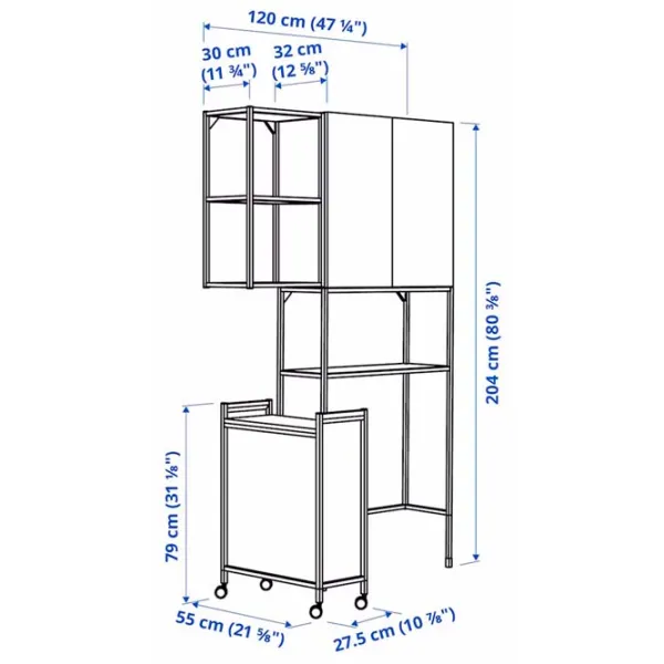 Etajeră Ikea Enhet Oak / MDF photo 4