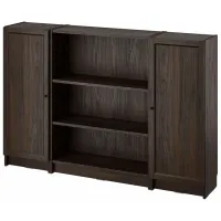 Comodă Ikea Billy/Oxberg 106 x 160 x 30 / MDF / Maro închis Aspect Stejar