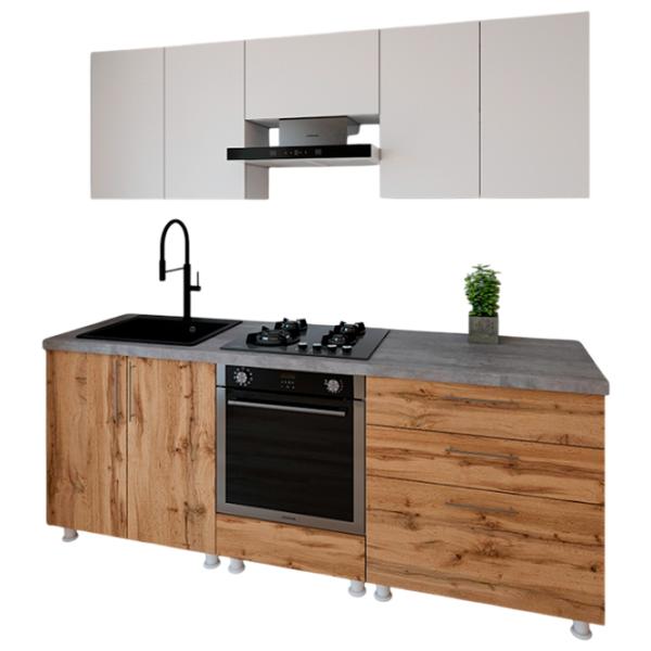 Кухня Smartex K4 ДСП меламин / Дуб темный photo 1 Кухня Smartex K4 ДСП меламин / Дуб темный photo 1