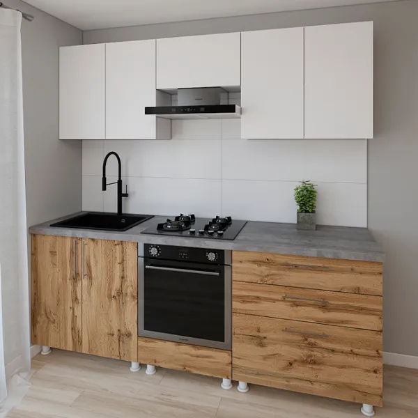 Кухня Smartex K4 ДСП меламин / Дуб темный photo 2 Кухня Smartex K4 ДСП меламин / Дуб темный photo 2