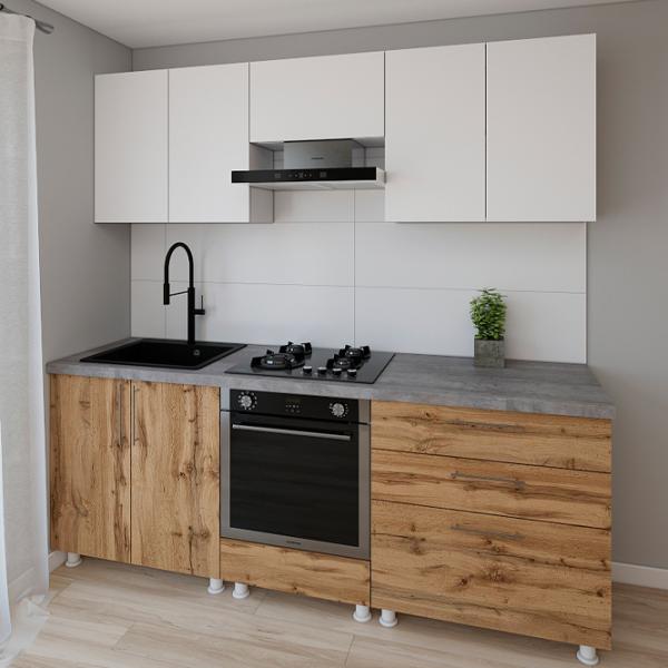 Кухня Smartex K4 ДСП меламин / Дуб темный photo 2 Кухня Smartex K4 ДСП меламин / Дуб темный photo 2
