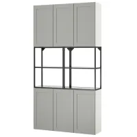 Kухонный шкаф Ikea Enhet Серый / Стекло