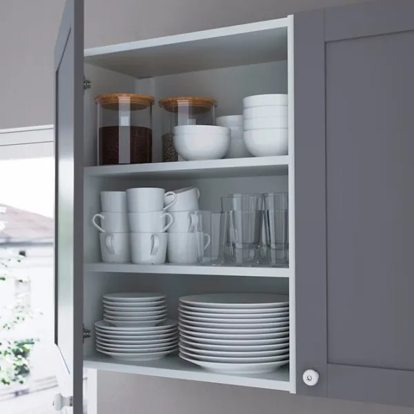 Dulap de bucătărie Ikea Enhet Gray / Sticlă photo 3 Dulap de bucătărie Ikea Enhet Gray / Sticlă photo 3