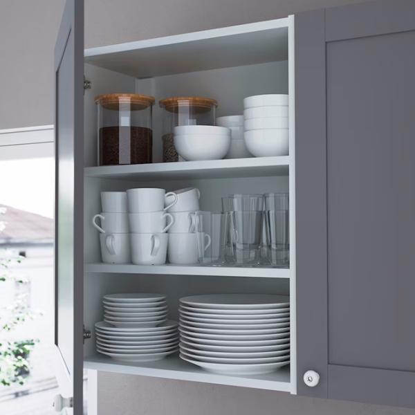 Dulap de bucătărie Ikea Enhet Gray / Sticlă photo 3 Dulap de bucătărie Ikea Enhet Gray / Sticlă photo 3