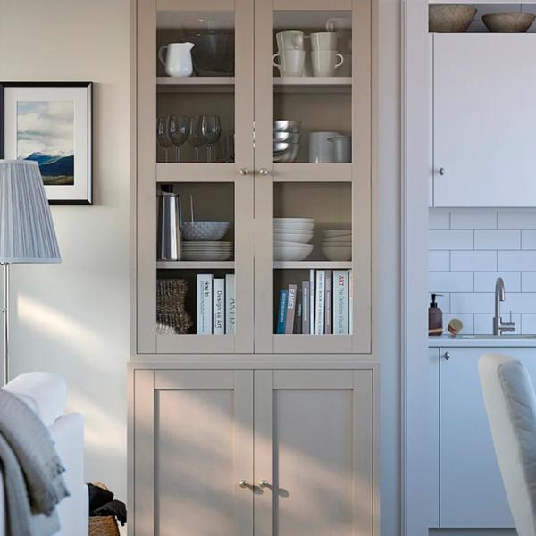 Dulap de bucătărie Ikea Havsta Gray / Sticlă photo 2 Dulap de bucătărie Ikea Havsta Gray / Sticlă photo 2