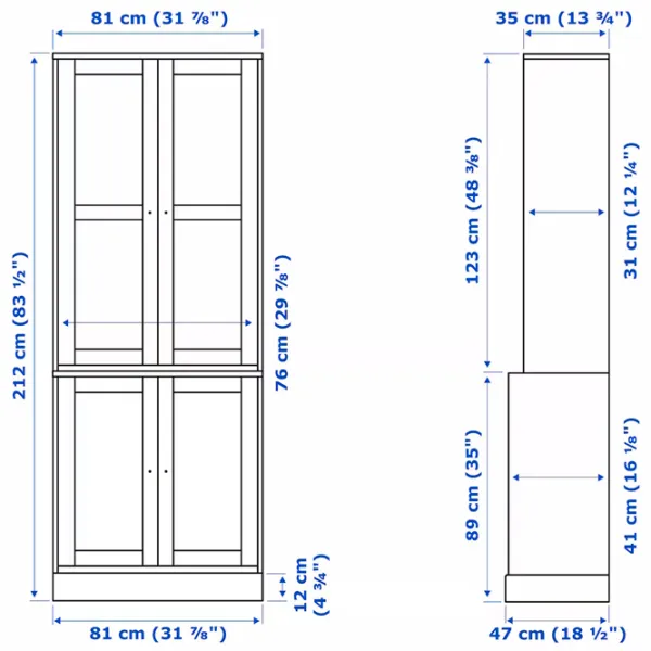 Dulap de bucătărie Ikea Havsta Gray / Sticlă photo 6 Dulap de bucătărie Ikea Havsta Gray / Sticlă photo 6