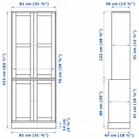Dulap de bucătărie Ikea Havsta Gray / Sticlă photo 6