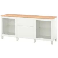 Kухонный шкаф Ikea Besta/Sindvik/Lappviken/Stubbarp White / Стекло
