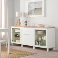 Dulap de bucătărie Ikea Besta/Sindvik/Lappviken/Stubbarp White / Sticlă photo 2