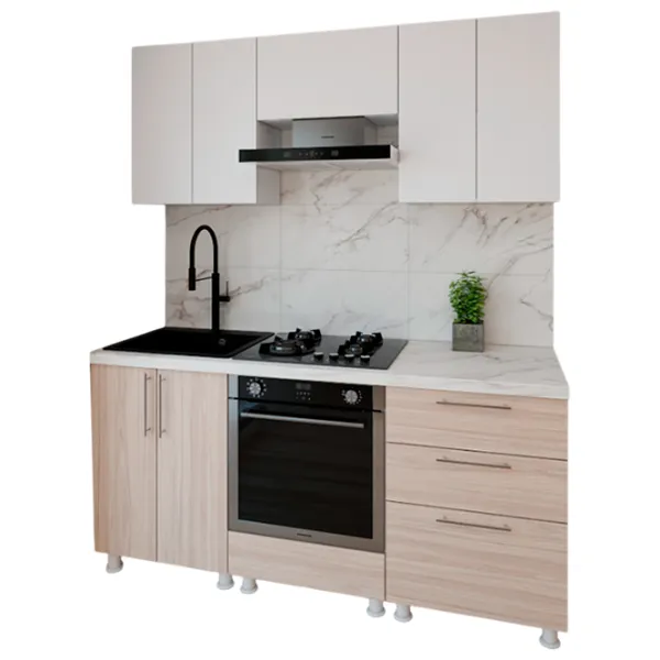 Кухня Smartex K4 ДСП меламин / Светлый Дуб photo 1 Кухня Smartex K4 ДСП меламин / Светлый Дуб photo 1