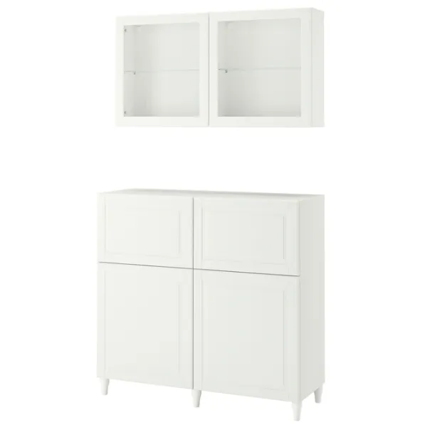 Dulap de bucătărie Ikea Besta/Smeviken/Ostvik/Kabbarp White / Sticlă photo 1 Dulap de bucătărie Ikea Besta/Smeviken/Ostvik/Kabbarp White / Sticlă photo 1