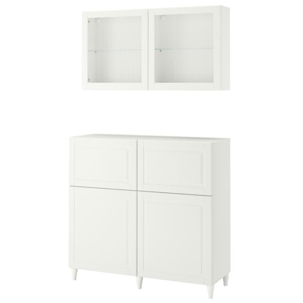 Dulap de bucătărie Ikea Besta/Smeviken/Ostvik/Kabbarp White / Sticlă photo 1 Dulap de bucătărie Ikea Besta/Smeviken/Ostvik/Kabbarp White / Sticlă photo 1