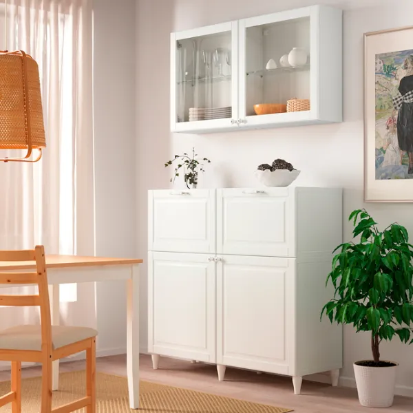 Dulap de bucătărie Ikea Besta/Smeviken/Ostvik/Kabbarp White / Sticlă photo 2 Dulap de bucătărie Ikea Besta/Smeviken/Ostvik/Kabbarp White / Sticlă photo 2