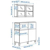 Kухонный шкаф Ikea Besta/Smeviken/Ostvik/Kabbarp White / Стекло photo 9